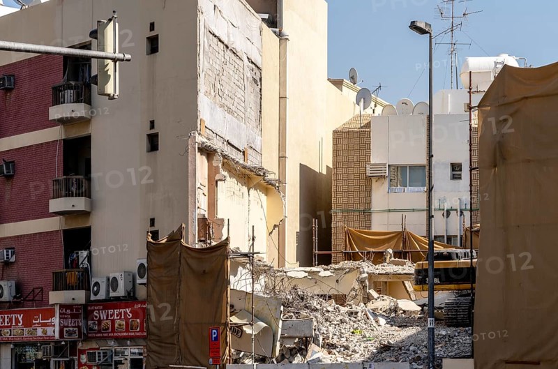 Small construction site in the Al Fahidi neighbourhood, Dubai, United Arab Emirates, Asia