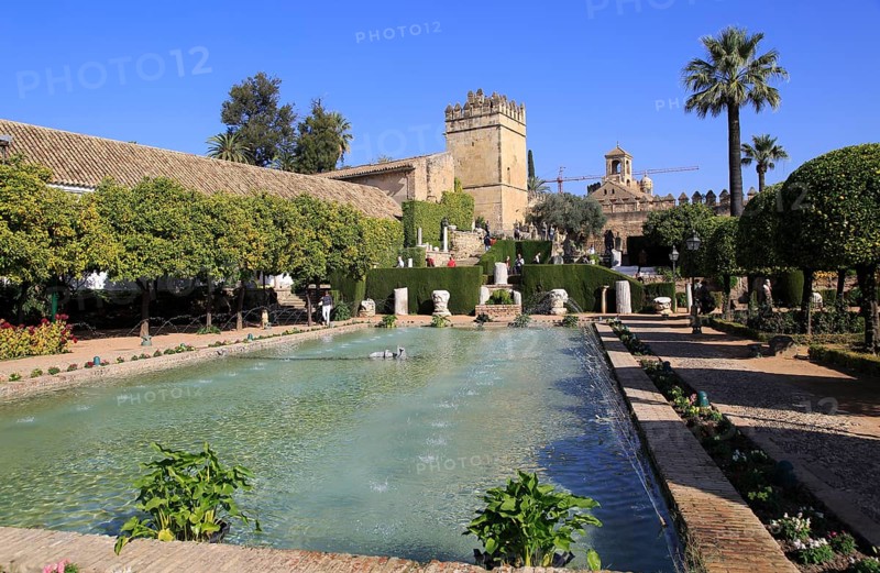 Gardens of the Alcazar de los Reyes Cristianos, Alcazar, Cordoba, Spain, Europe