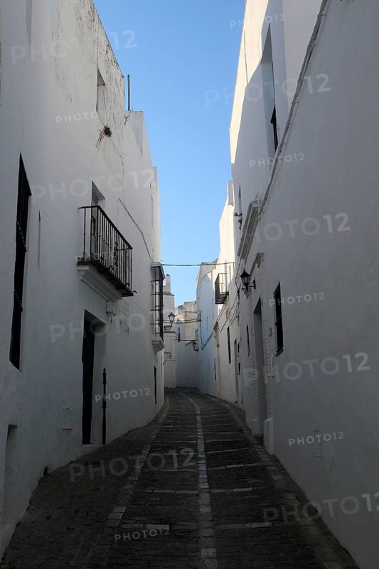 Traditional whitewashed buildings in Vejer de la Frontera, Cadiz Province, Spain, Europe