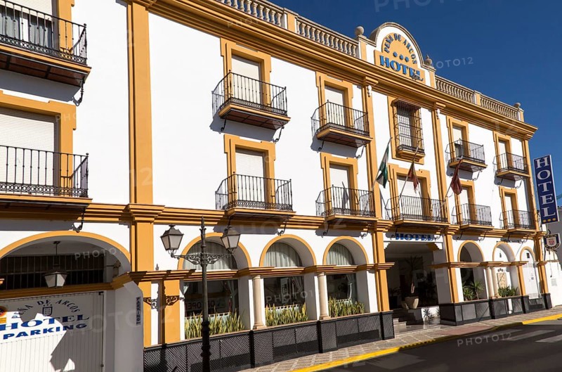 Pina de Arcos hotel building, village of Arcos de la Frontera, Cadiz province, Spain, Europe