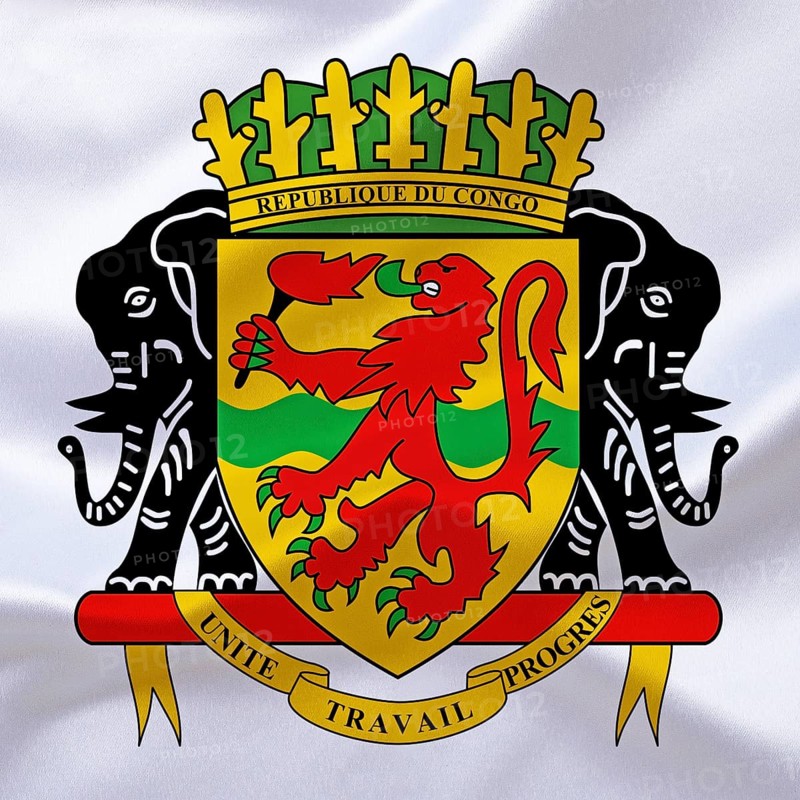 Africa, African Union, the coat of arms of the Republic of Congo, Studio