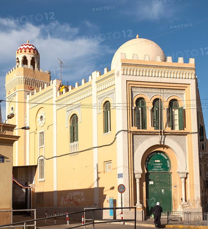 Mezquita Central, central mosque building designed by Enrique Nieto 1945, Melilla, north Africa, Spain, Europe