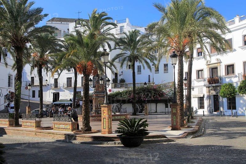 Plaza de Espana, Vejer de la Frontera, Cadiz Province, Spain, Europe