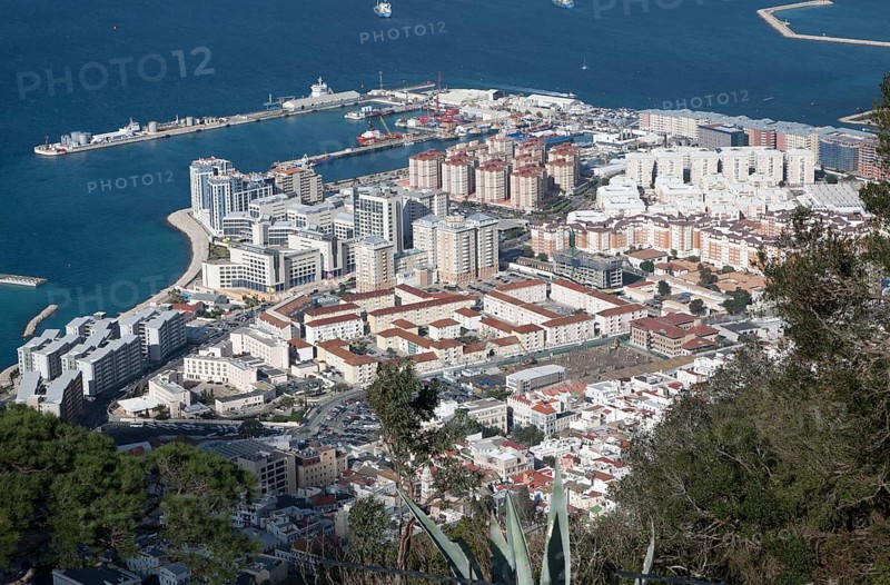High density modern apartment block housing, Gibraltar, British overseas territory in southern Europe, Europe