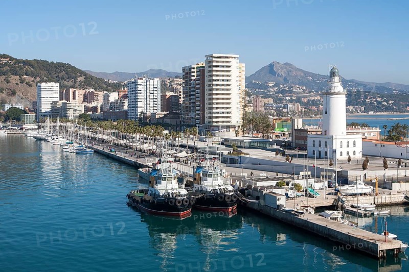 Apartment blocks and yachts in marina of Muelle Uno port development, city of Malaga, Spain, Europe