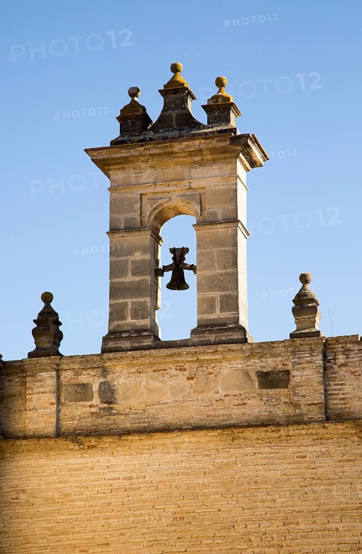 Historic bell tower in the Alcazar, Jerez de la Frontera, Spain, Europe