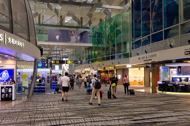 Interior view of Terminal 3, Duty Free Shops, Changi Airport Singapore, Singapore, Asia