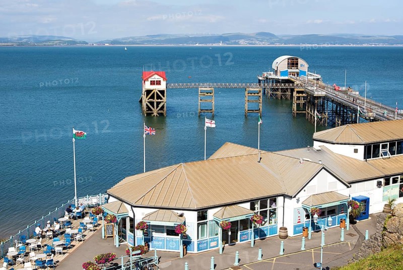 Pier and lifeboat station, Mumbles, Gower peninsula, near Swansea, South Wales, UK