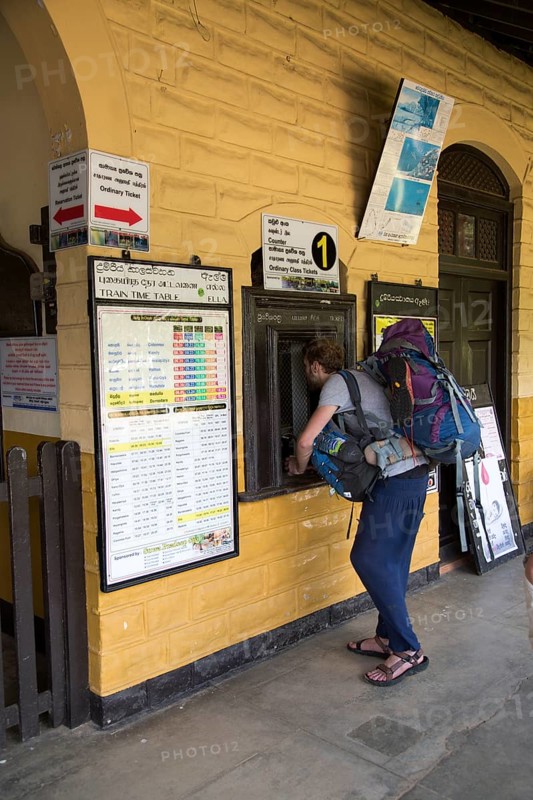 Railway station ticket office Ella, Badulla District, Uva Province, Sri Lanka, Asia