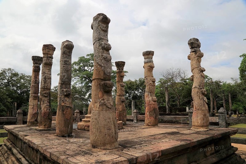 The Lotus Mandapa building, The Quadrangle, UNESCO World Heritage Site, the ancient city of Polonnaruwa, Sri Lanka, Asia