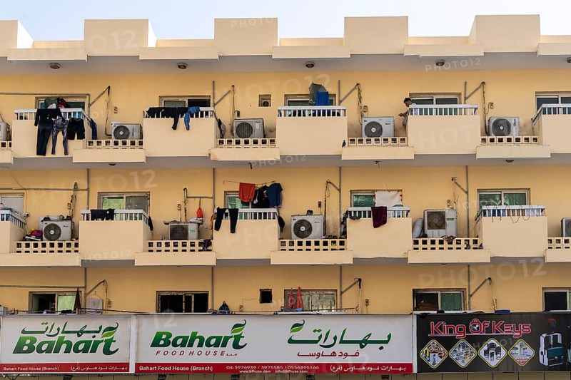 Residential buildings and shops in the Al Fahidi neighbourhood, Dubai, United Arab Emirates, Asia