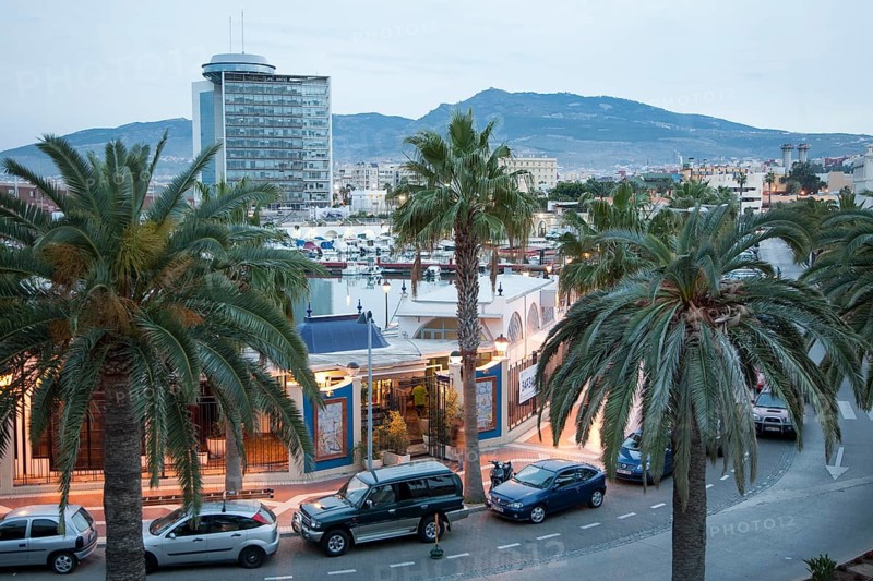 View over harbour and city centre, Melilla autonomous city state Spanish territory in north Africa, Spain, Europe