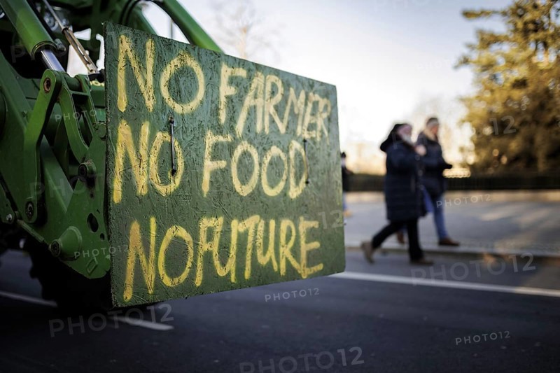 Farmers protest nationwide against the German government's agricultural policy Berlin, 08.01.2024