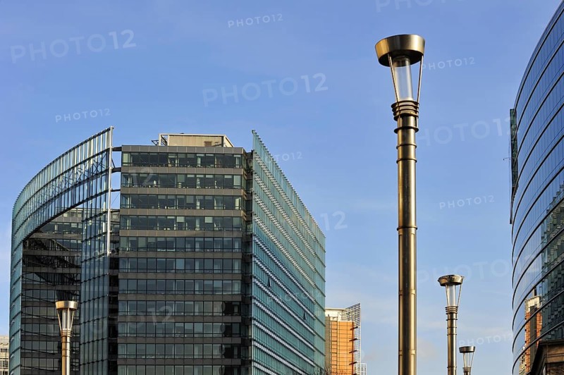 The Charlemagne building, a high-rise in the European Quarter of Brussels, which houses the Directorate-General for Trade and the Directorate General for Enlargement of the European Commission, Belgium, Europe