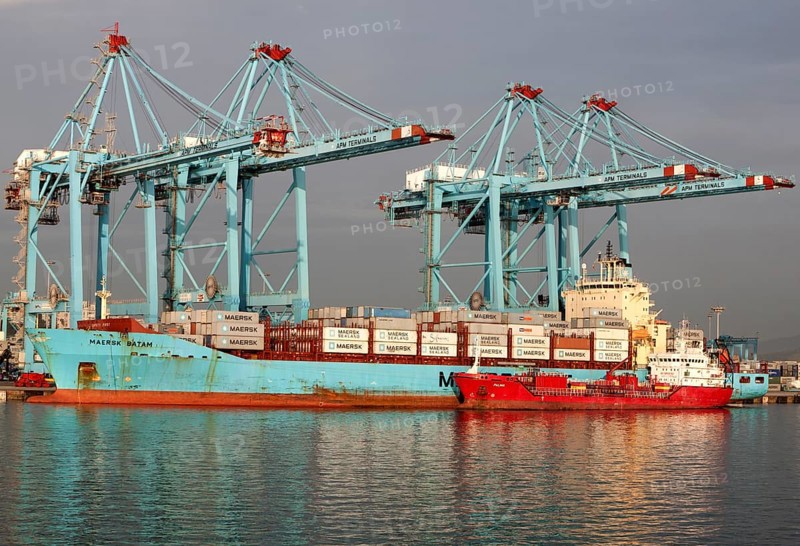 APM Terminals container ship port at Algeciras, Cadiz Province, Spain, Europe