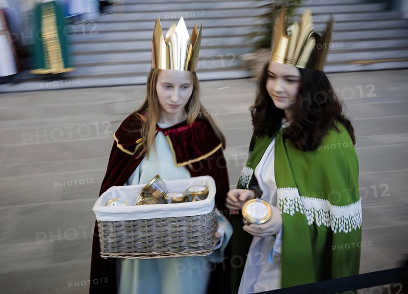 Federal Chancellor Olaf Scholz (SPD) pictured at the traditional reception for carol singers at the Federal Chancellery in Berlin, 8 January 2024