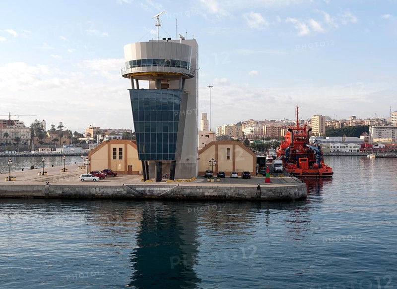Port authority building at harbour entrance, Ceuta, Spanish territory in north Africa, Spain, Europe