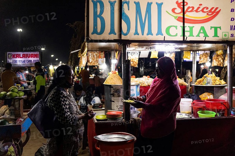 Food stall, Marina Beach, Chennai, Tamil Nadu, India, Asia