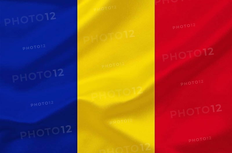 The flag of Chad in Central Africa, Studio