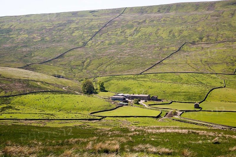 Farmhouse at Duerley Bottom, Sleddale, Yorkshire Dales national park, England, UK