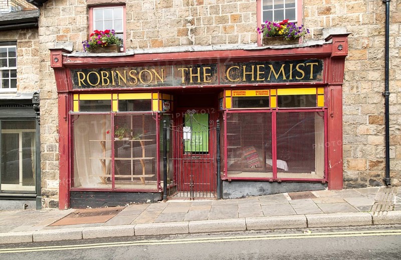 Closed shop in Blaenavon World Heritage town, Torfaen, Monmouthshire, South Wales, UK