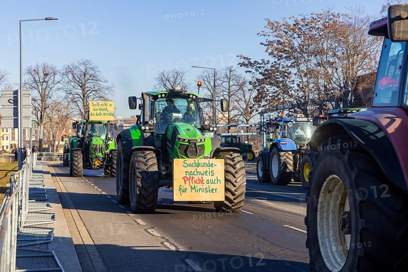 Farmers' protest action, Dresden, Saxony, Germany, Europe