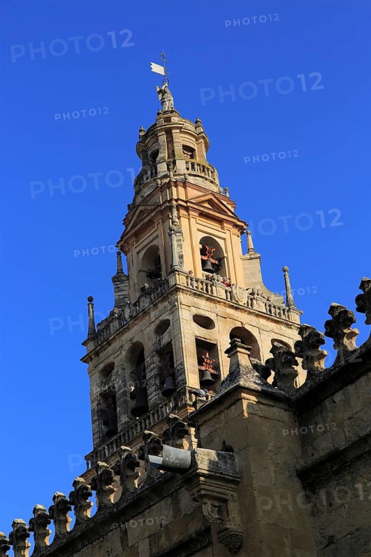 Cathedral belfry bell tower, Toree del Laminar, Great Mosque, Cordoba, Spain, Europe