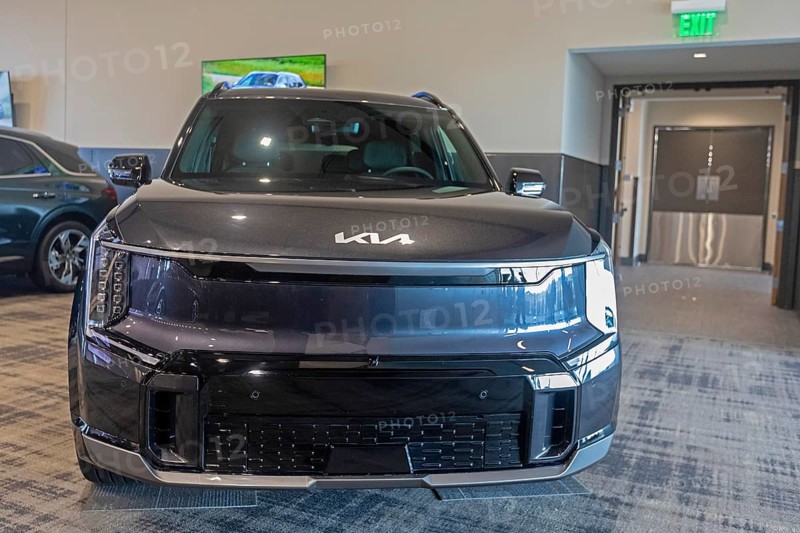 Pontiac, Michigan USA, 4 January 2024, The Kia EV9 won the North American Utility Vehicle of the Year award. The annual North American Car, Truck and Utility Vehicle of the Year (NACTOY) awards are judged by a panel of professional automotive journalists