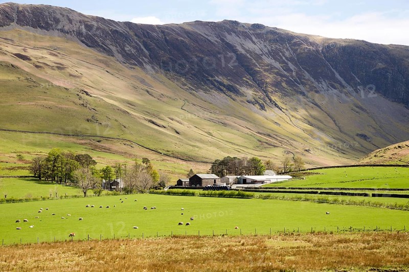 Honister Pass valley, Gatesgarth, Lake District national park, Cumbria, England, UK