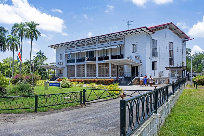 Kabinet van de President, government administrative building in the capital city Paramaribo, Paramaribo District, Suriname, Surinam, South America
