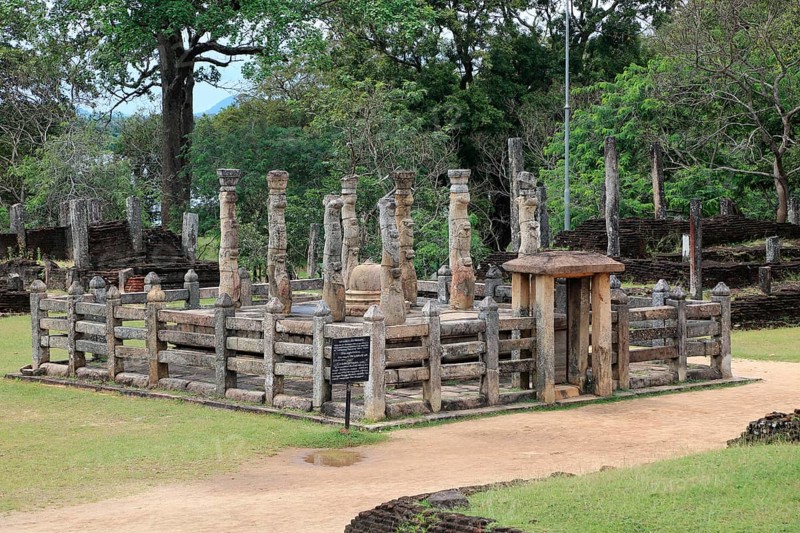 The Lotus Mandapa building, The Quadrangle, UNESCO World Heritage Site, the ancient city of Polonnaruwa, Sri Lanka, Asia