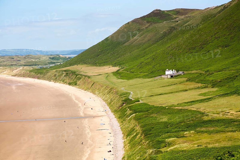 Rhossili beach, Gower peninsula, near Swansea, South Wales, UK