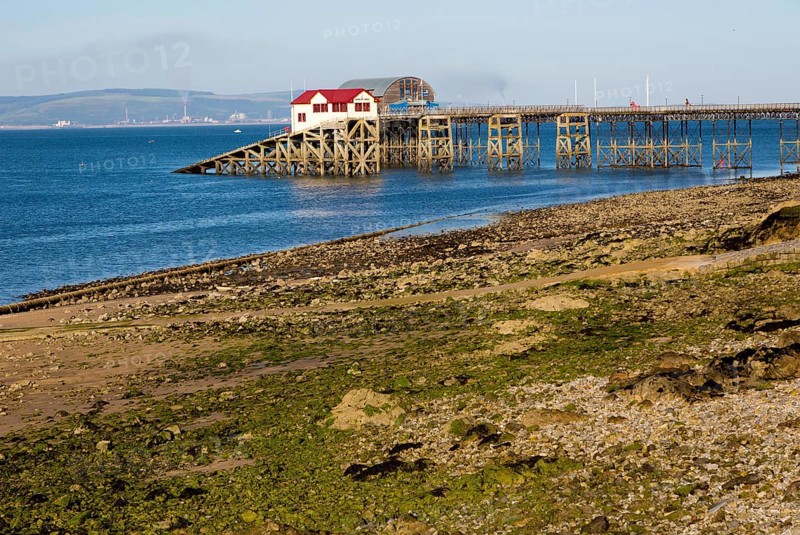 Pier and lifeboat station, Mumbles, Gower peninsula, near Swansea, South Wales, UK