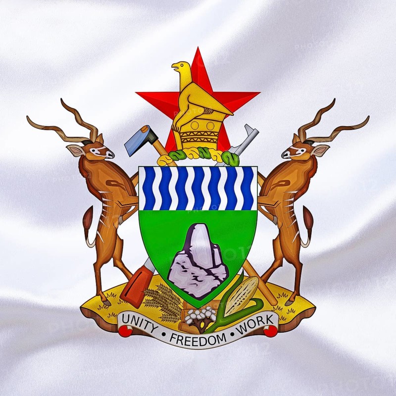Africa, African Union, the coat of arms of Zimbabwe, Studio