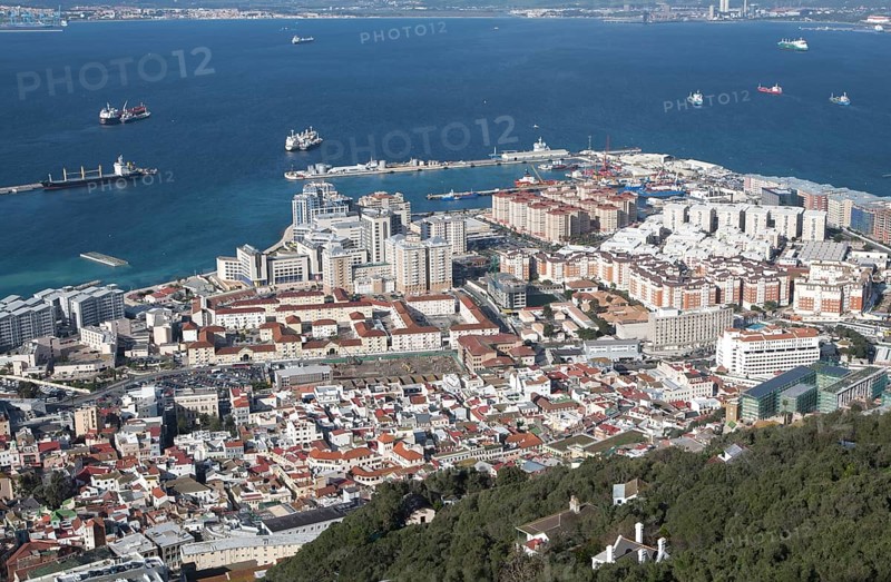 High density modern apartment block housing, Gibraltar, British overseas territory in southern Europe, Europe