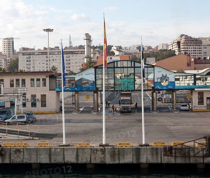 Ferry terminal in the port of Ceuta, Spanish territory in north Africa, Spain, Europe