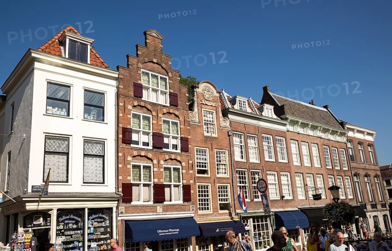 Historic merchant houses in central Utrecht, Netherlands
