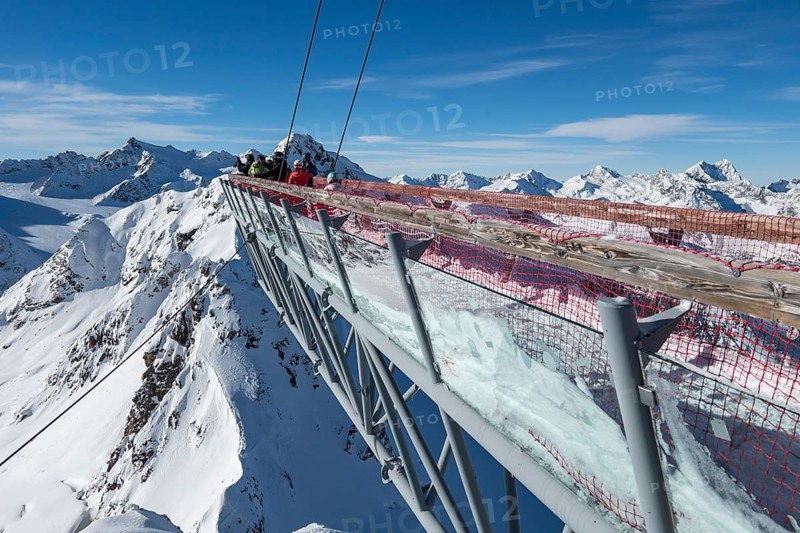Viewing platform, Tiefenbachkogl panoramic footbridge, Soelden, Tyrol