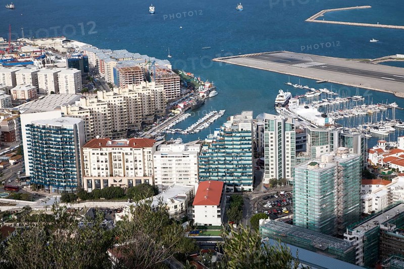 High density modern apartment block housing, Gibraltar, British overseas territory in southern Europe, Europe