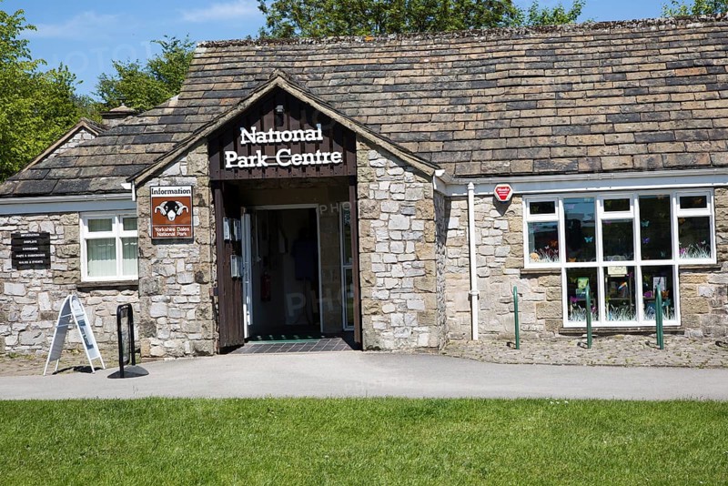 National Park Centre building, Malham village, Yorkshire Dales national park, England, UK