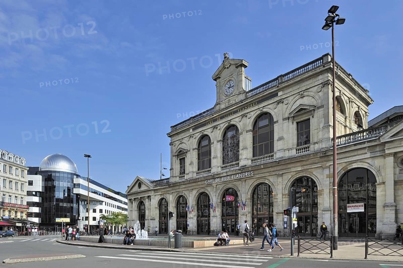 The railway station Gare de Lille-Flandres at Lille, France, Europe