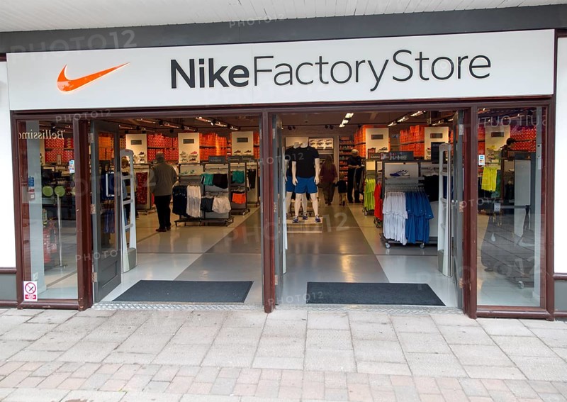 Nike Factory Store, Festival Park shopping centre, Ebbw Vale, Blaenau Gwent, South Wales, UK