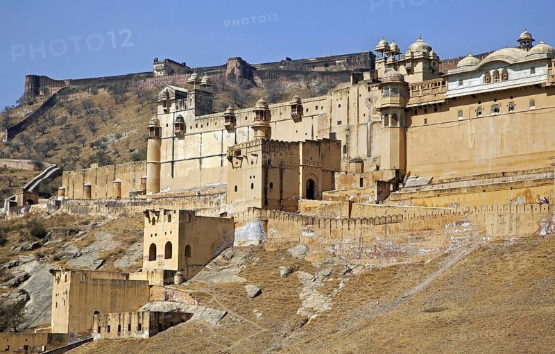Amer Fort, Amber Fort, palace in red sandstone at Amer near Jaipur, Rajasthan, India, Asia