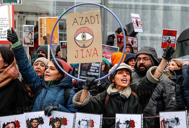 Demonstration in solidarity with the protests in Iran and remembrance of the killing of people by the Mullah regime, Berlin, 19 November 2022