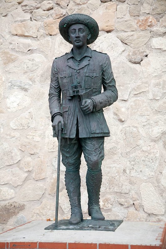 The only public statue of General Franco remaining in place in Spain, Melilla autonomous city state, north Africa, Spain, Europe