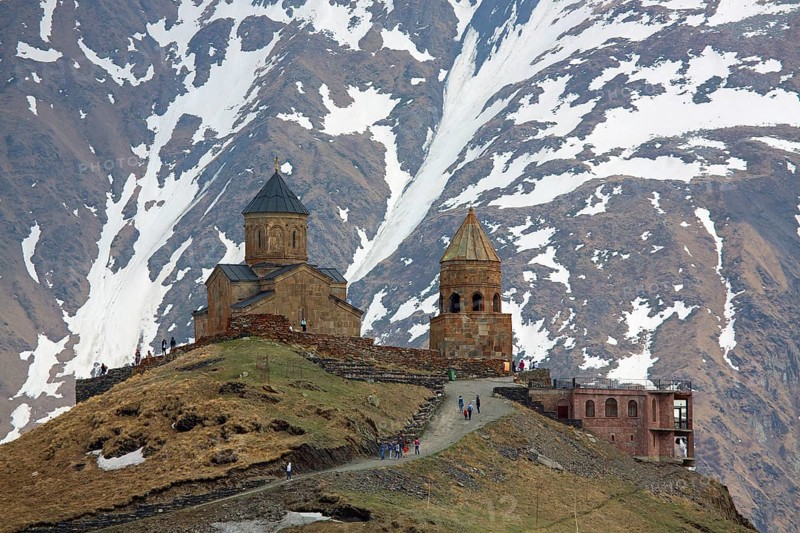 Zminda-Sameba Church, Stepantsminda, Georgia, Asia