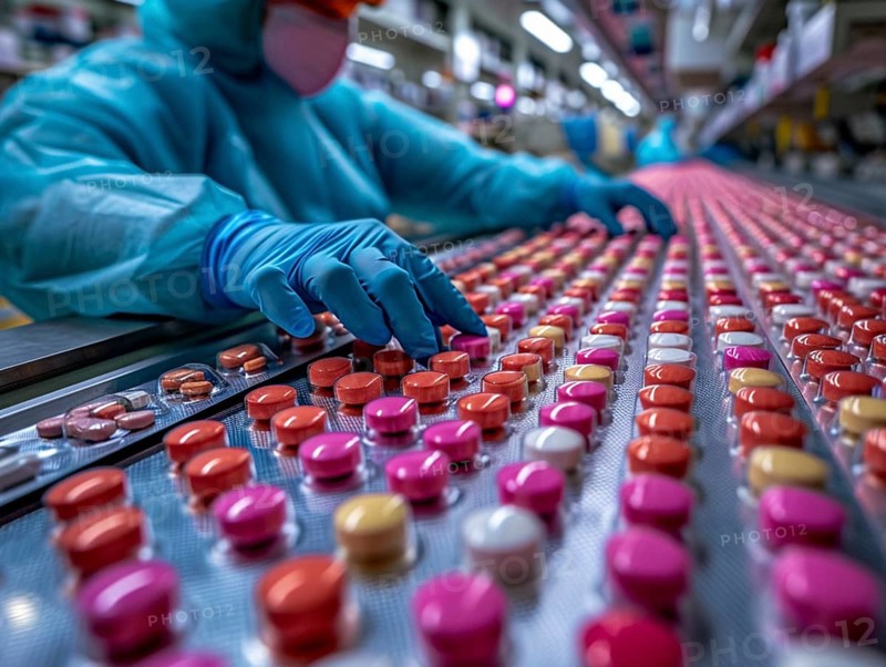 Production of pills and medicines, drug abuse, AI generated