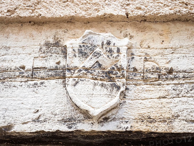 Stone relief, medieval guild coat of arms, Cres, island of Cres, Kvarner Gulf Bay, Croatia, Europe