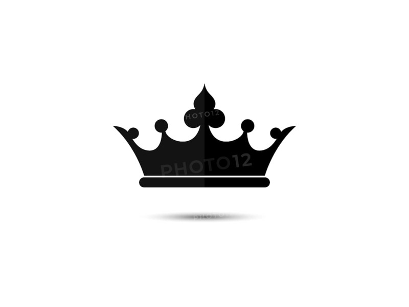 Simple and elegant black crown icon, symbolizing monarchy or royalty