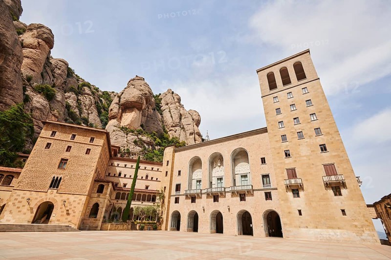 Montserrat Monastery cathedral, church near Barcelona, Catalonia, Spain, Europe